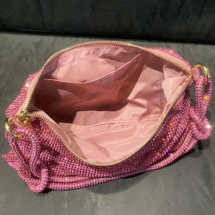 Umhängetasche für Damen mit funkelnden Diamanten, mehrere Farben, Handtasche