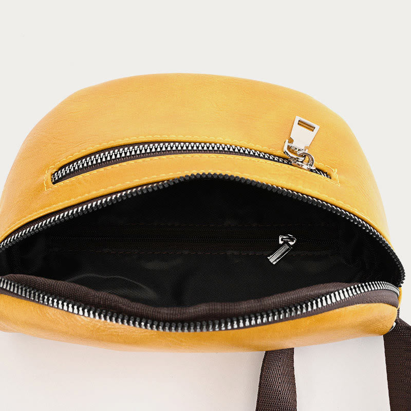 Retro Sling Bag Ölwachs Kunstleder Crossbody Umhängetasche