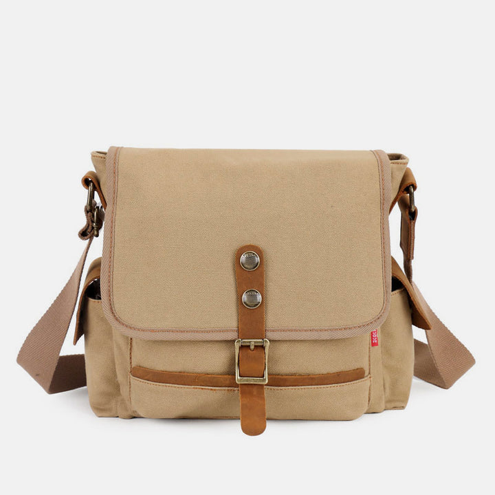 Vintage Messenger Bag aus Canvas mit großem Fassungsvermögen 