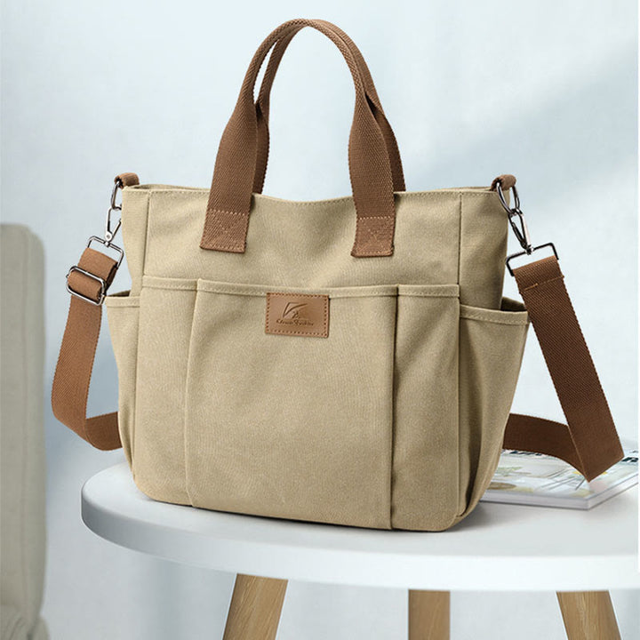 Damen Canvas Handtasche mit mehreren Taschen, wichtige Umhängetasche