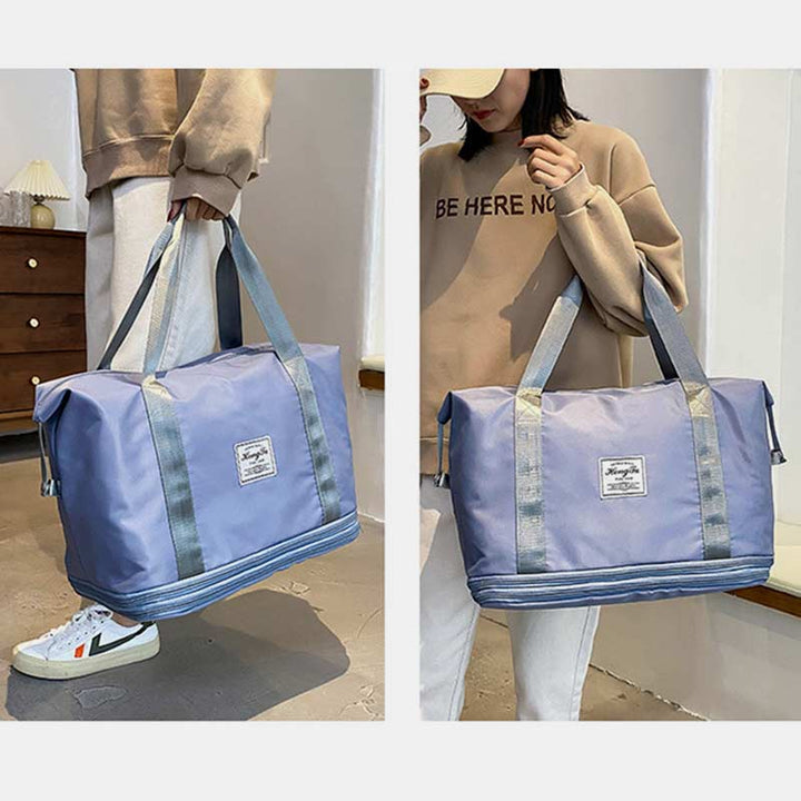 Super große Kapazität, leistungsstarke, erweiterbare Reisehandtasche, Erweiterung zwei Schichten