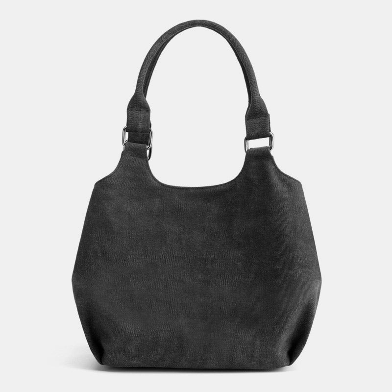 Tragetasche aus Canvas mit drei Fächern, leicht, funktional, Hobo-Handtasche