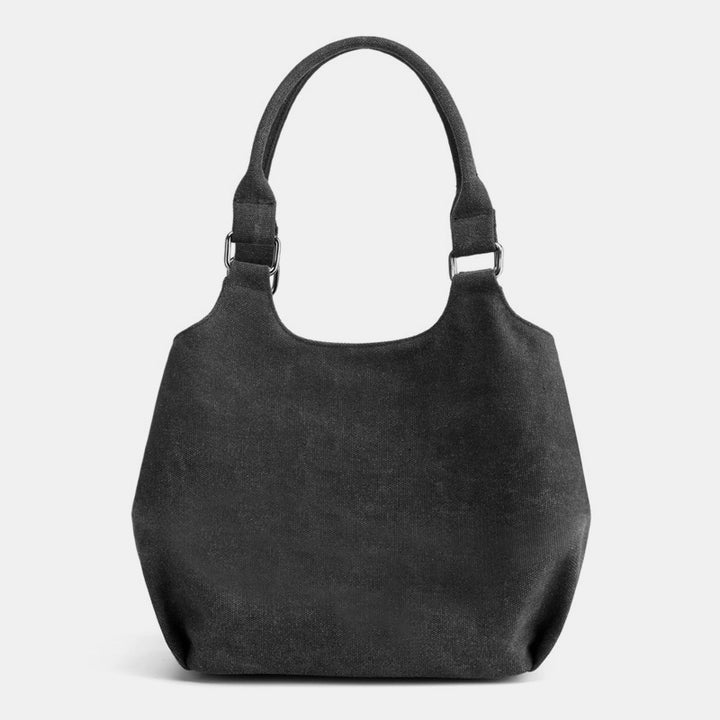 Tragetasche aus Canvas mit drei Fächern, leicht, funktional, Hobo-Handtasche