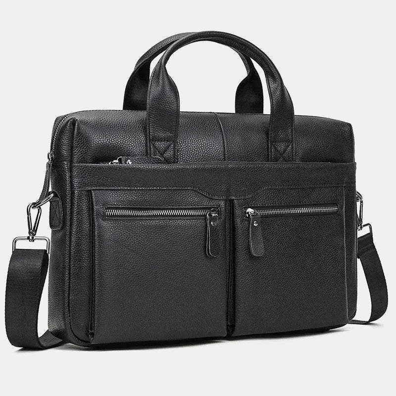 Business Aktentasche Messenger Bag für Herren aus echtem Leder Laptoptasche