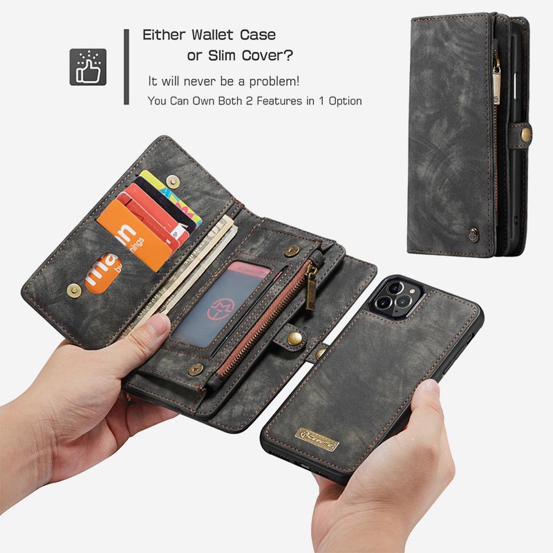 Retro Leder Brieftasche Handytasche für iPhone Samsung Huawei mit Multi-Slot