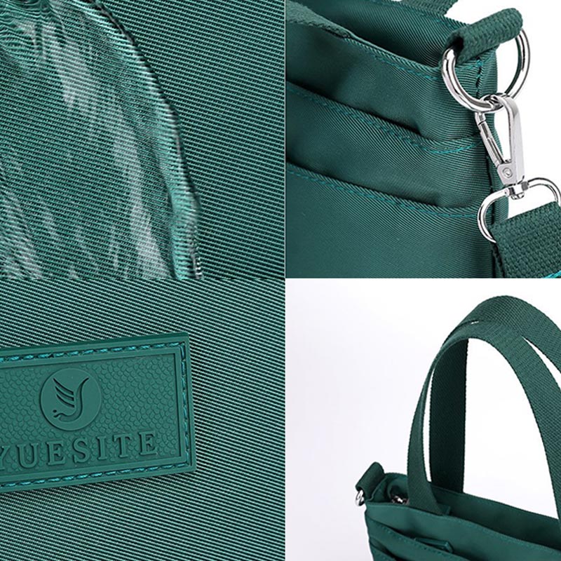 Funktionelle Umhängetasche Schultertasche Mehrere Taschen Leichte einfarbige Handtasche