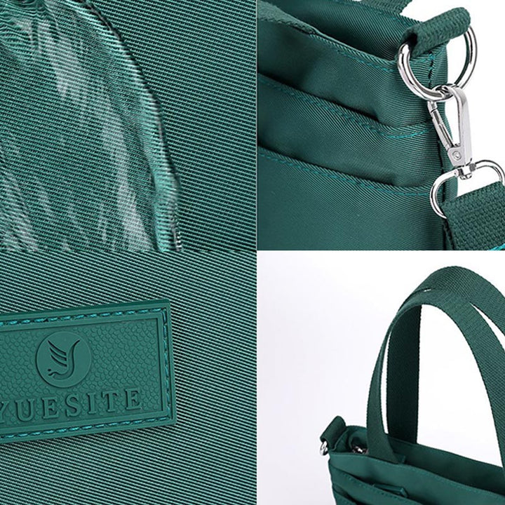 Funktionelle Umhängetasche Schultertasche Mehrere Taschen Leichte einfarbige Handtasche