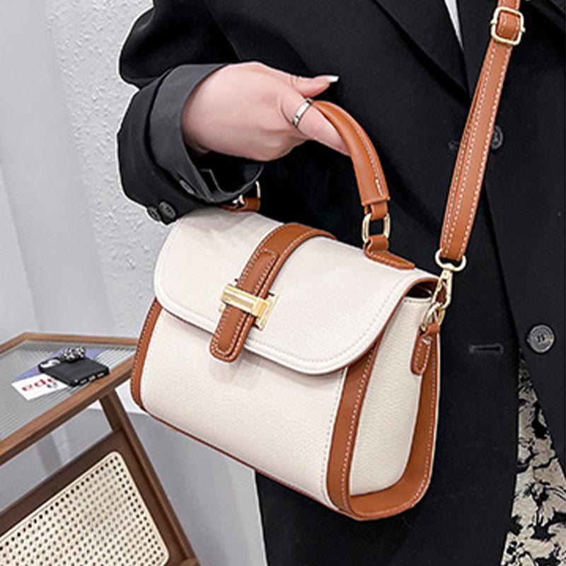 Top-Griff-Tasche für Damen PU-Leder Minimalistische Umhängetasche