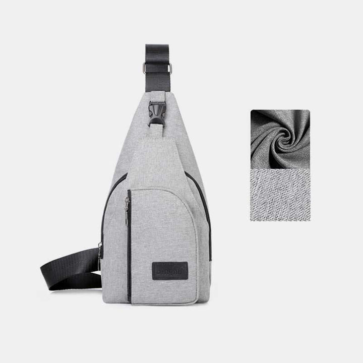 Sling Bag für Herren, leichte, graue Umhängetasche zum Wandern