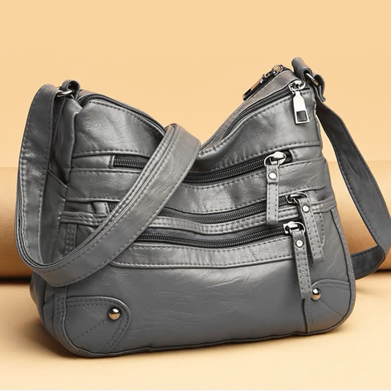 Umhängetasche mit großem Fassungsvermögen und mehreren Taschen