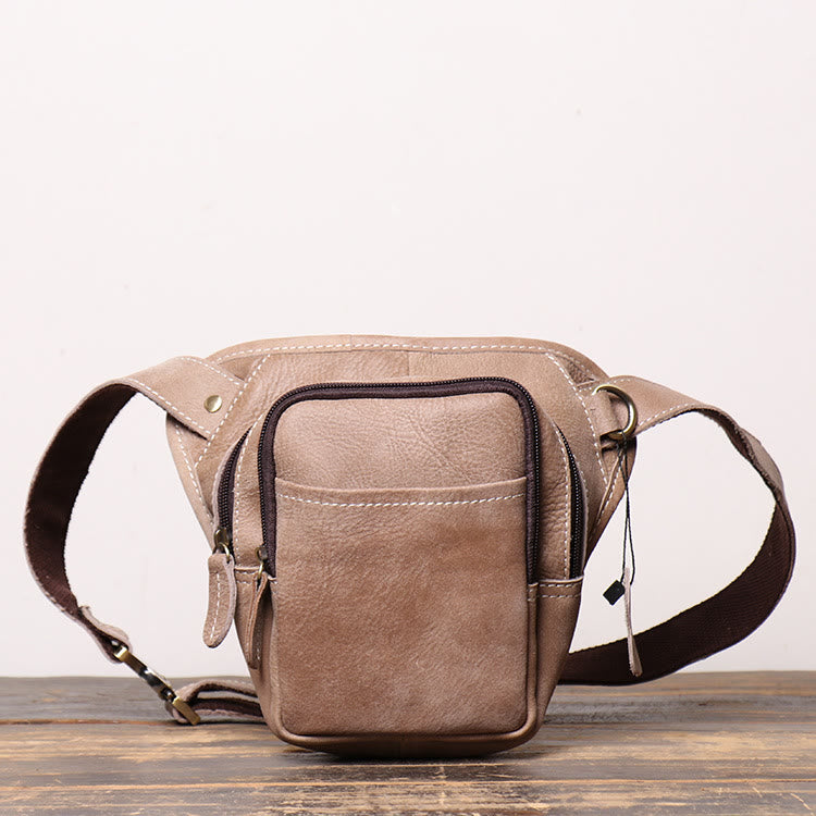 Gürteltasche für Herren aus Leder für Outdoor-Sportarten, multifunktionale Telefontasche