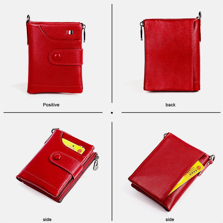 Geldbörse aus echtem Leder im Vintage-Stil mit RFID-Blockierung