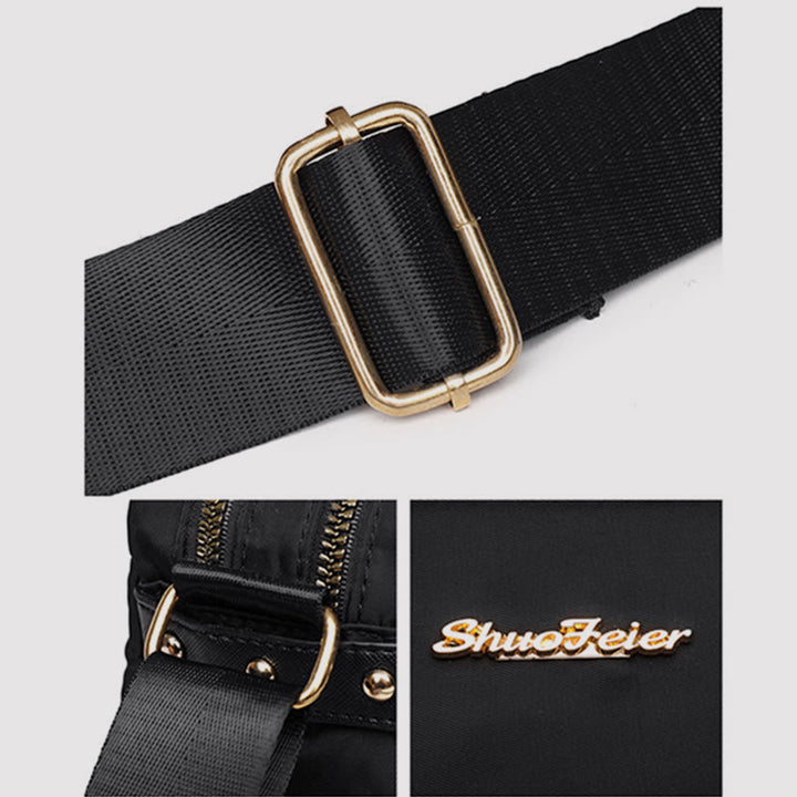Umhängetasche für Damen, einfache, helle Farbe, wasserdichte Nylontasche