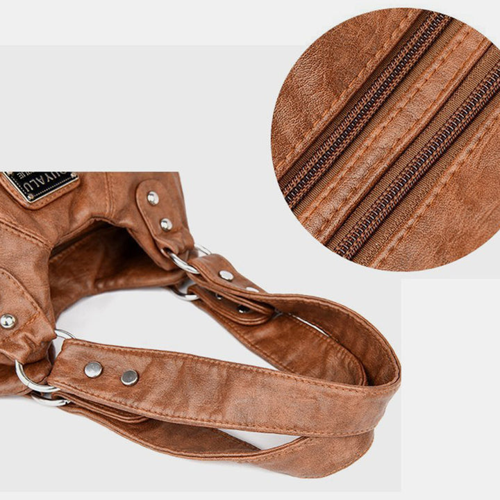 Vintage Echtleder Elegante Multifunktionale Handtasche