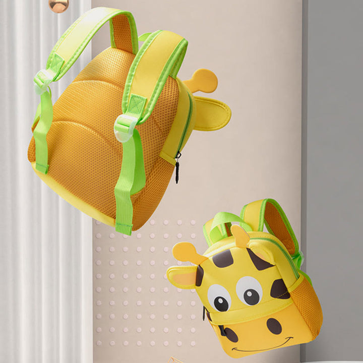 Rucksack für Kinder, süßes Cartoon-Tiermuster, Nylon, Schultasche