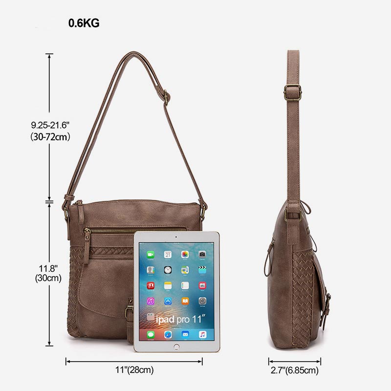 Umhängetasche aus PU-Leder für Damen, Geldbörse, Reisetasche, Schultertasche 