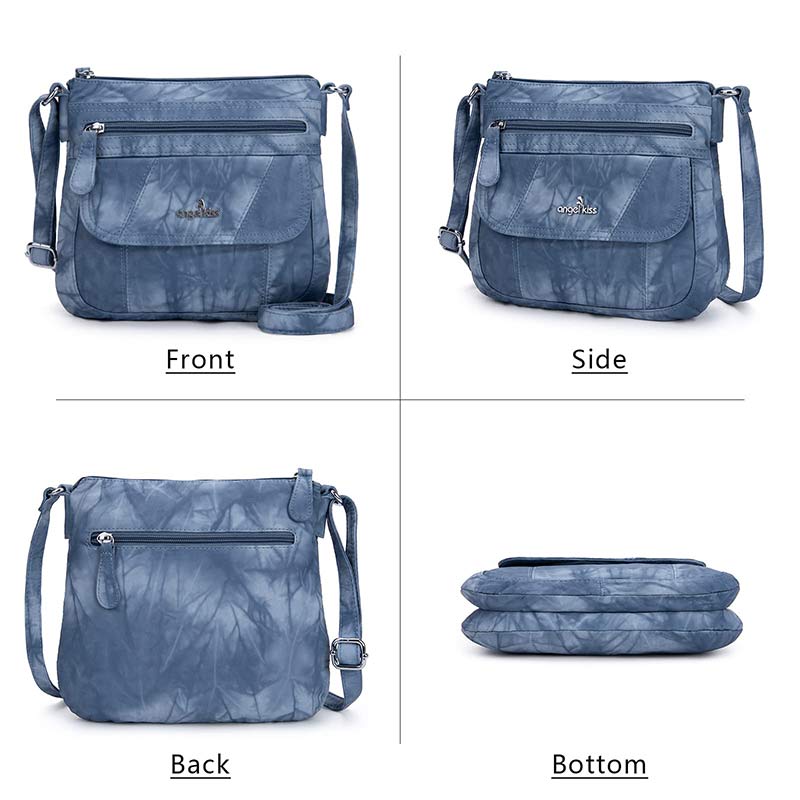 Damen Handtaschen und Geldbörsen Doppellagige Umhängetasche aus weichem Leder