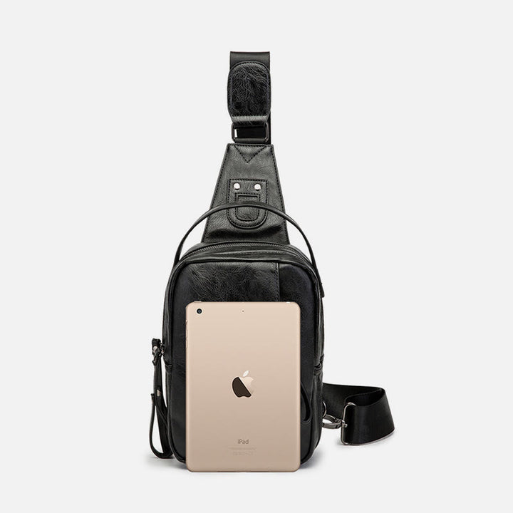 Schultertasche für Herren, Freizeit, Sport, Umhängetasche aus Leder