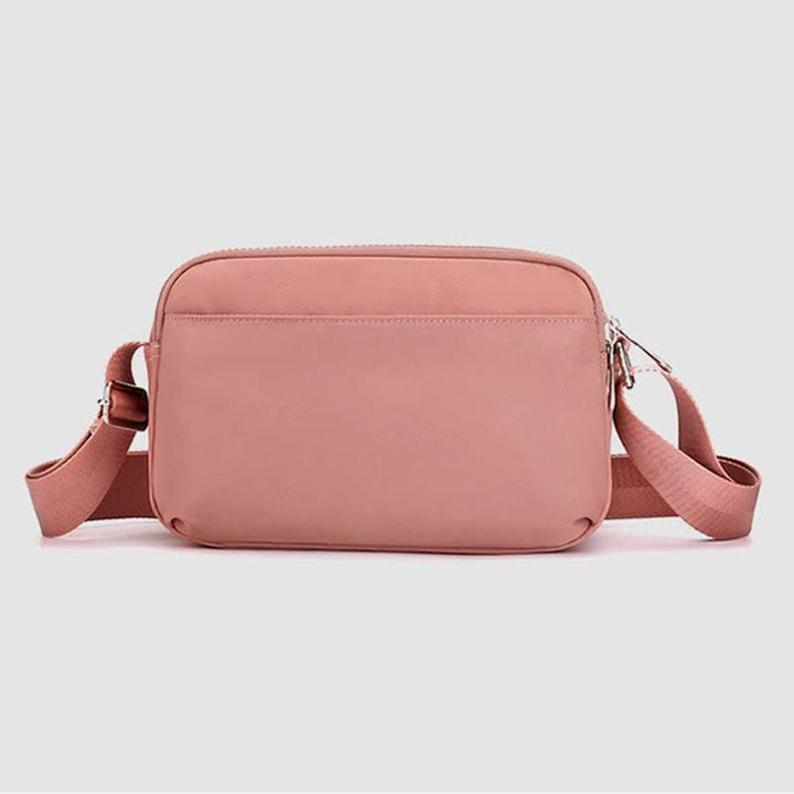 Kleine Umhängetasche mit dreifachem Reißverschluss für Damen, leichte, lässige Schultertasche
