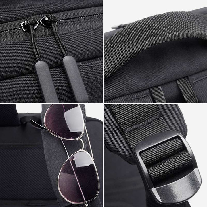 Multifunktionaler, robuster, atmungsaktiver Reise-Laptop-Rucksack mit großer Kapazität und USB-Ladeanschluss