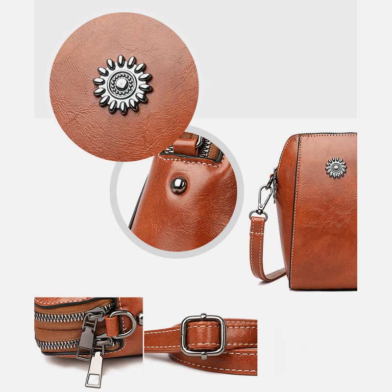 Weiche Leder-Telefontasche für Damen Crossbody Mini Bag