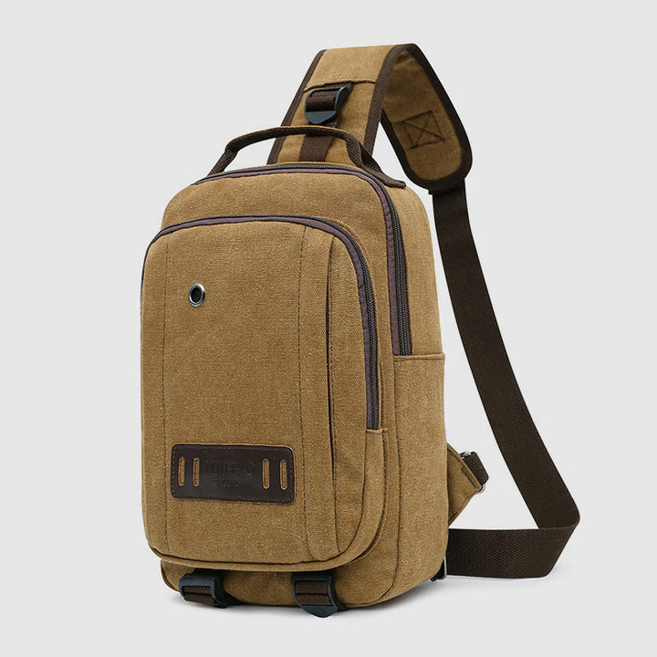 Schultertasche für Herren, Outdoor, lässig, Retro, Umhängetasche, Brusttasche