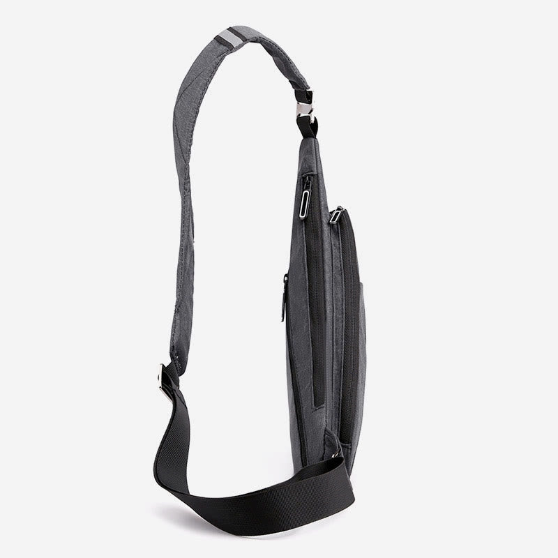 Schultertasche für Herren, wasserdicht, Nylon, tragbarer Umhängerucksack