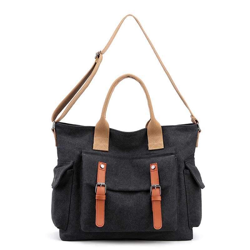 Große Kapazität Damen Canvas Tote Casual Crossbody Schulter Handtaschen Messenger Bag
