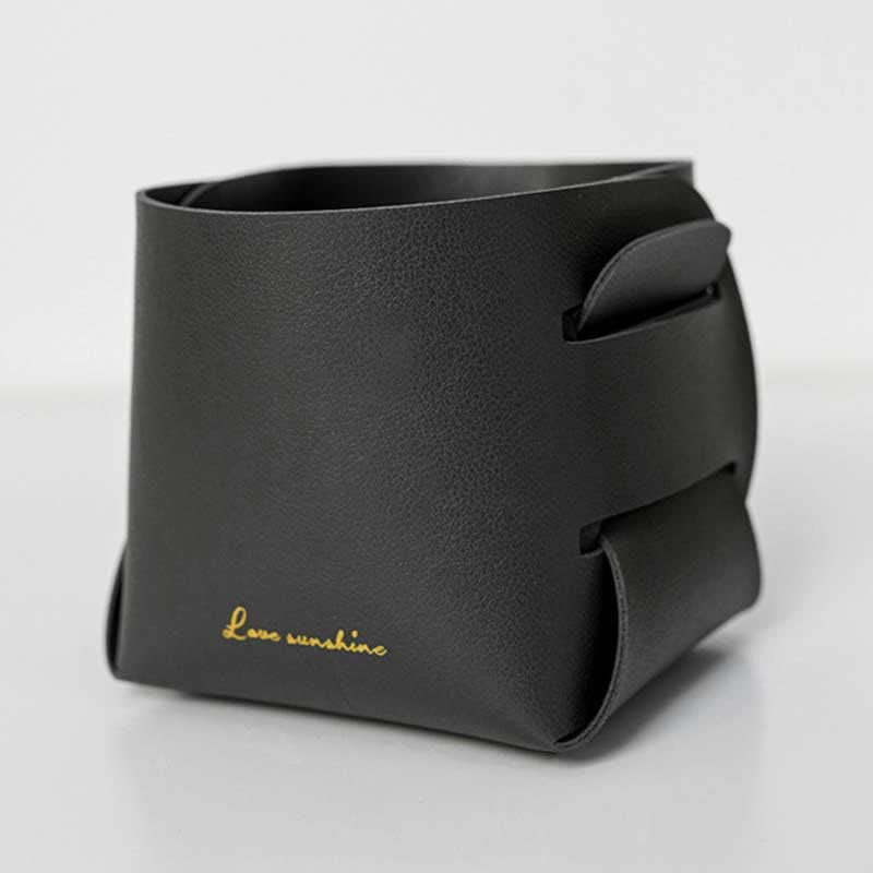 PU Leder Valet Tray Catchall Tisch Organizer Nachttisch Organizer