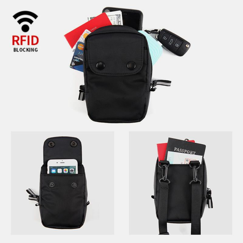 RFID-wasserdichte, stahlsichere Umhängetasche für Mobiltelefone