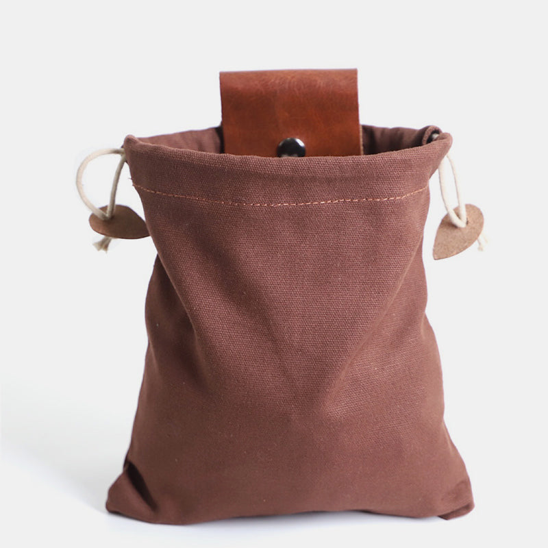 Aufbewahrungstasche aus Leder und Canvas für Bushcraft