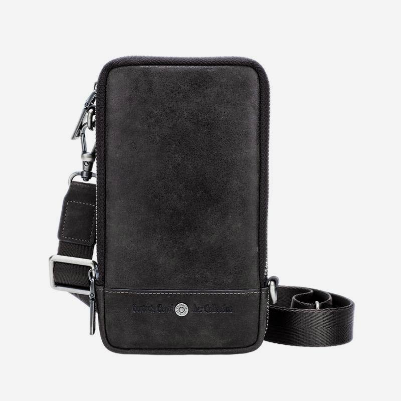 Multifunktionale Vintage-Tasche aus echtem Leder mit großem Fassungsvermögen und Schultergurt 