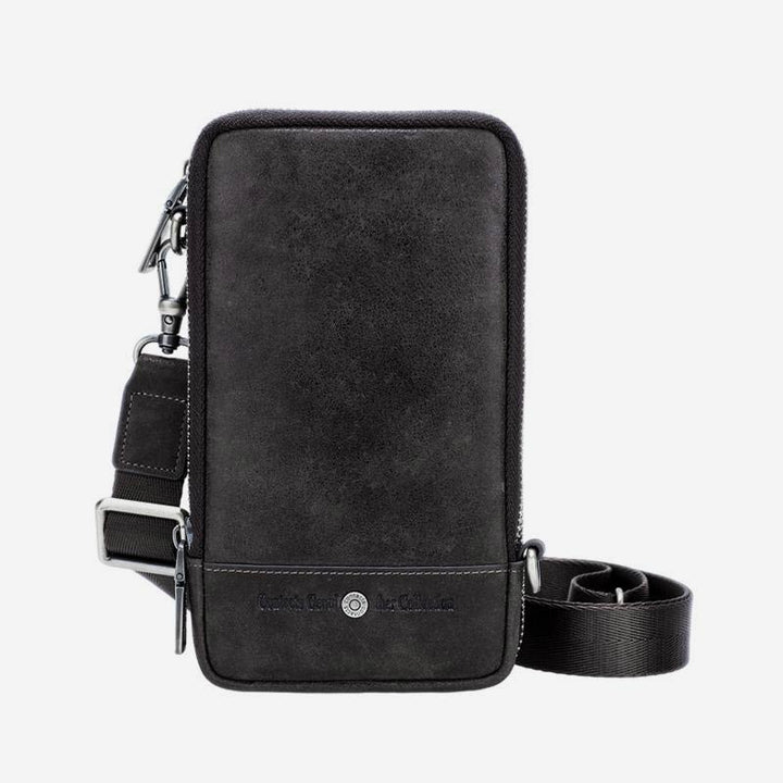 Multifunktionale Vintage-Tasche aus echtem Leder mit großem Fassungsvermögen und Schultergurt 