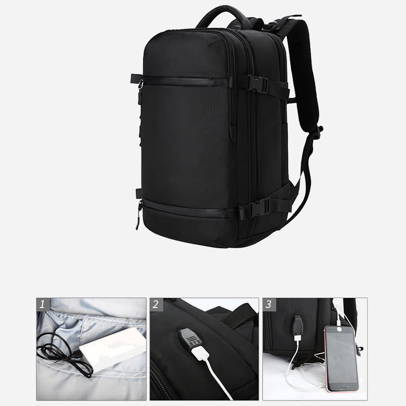 Business-Rucksack für Herren, multifunktionaler kurzer Reise-Laptop-Tagesrucksack