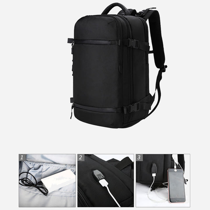 Business-Rucksack für Herren, multifunktionaler kurzer Reise-Laptop-Tagesrucksack