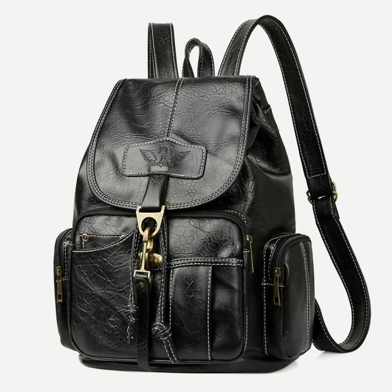 Veganer Lederrucksack für Damen, Vintage, Damen und Mädchen, lässiger Tagesrucksack