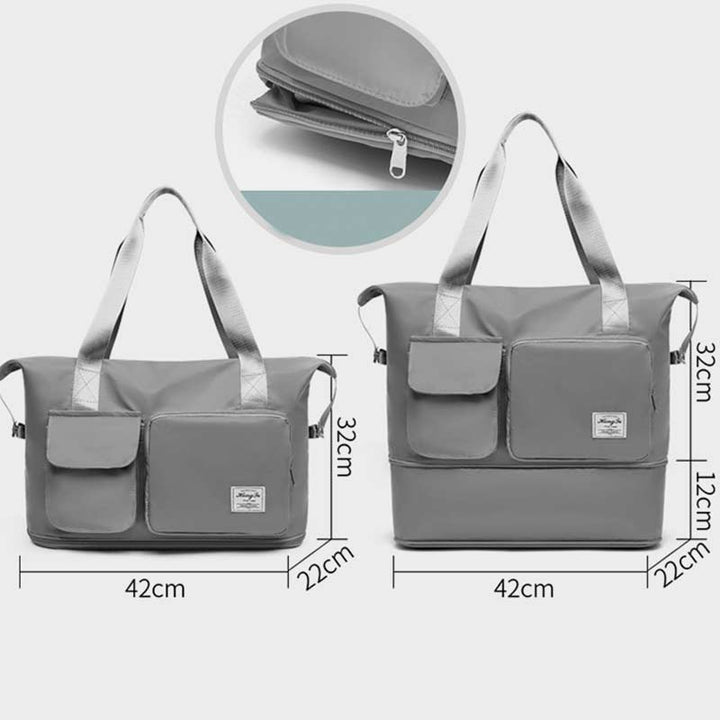 Tragbare Reisetasche mit großem Fassungsvermögen für Damen und Herren, faltbare Reisehandtasche