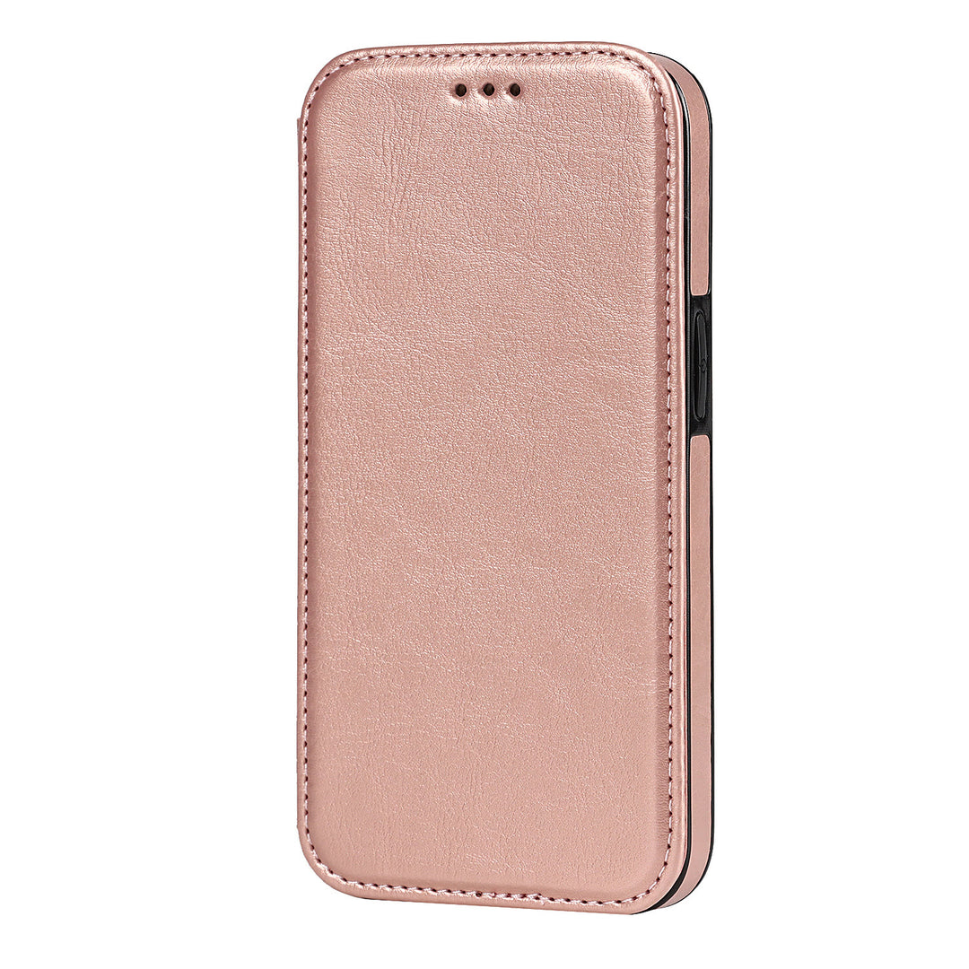 Handyhülle für iPhone 14 Clamshell Lederhülle mit Kartenfächern