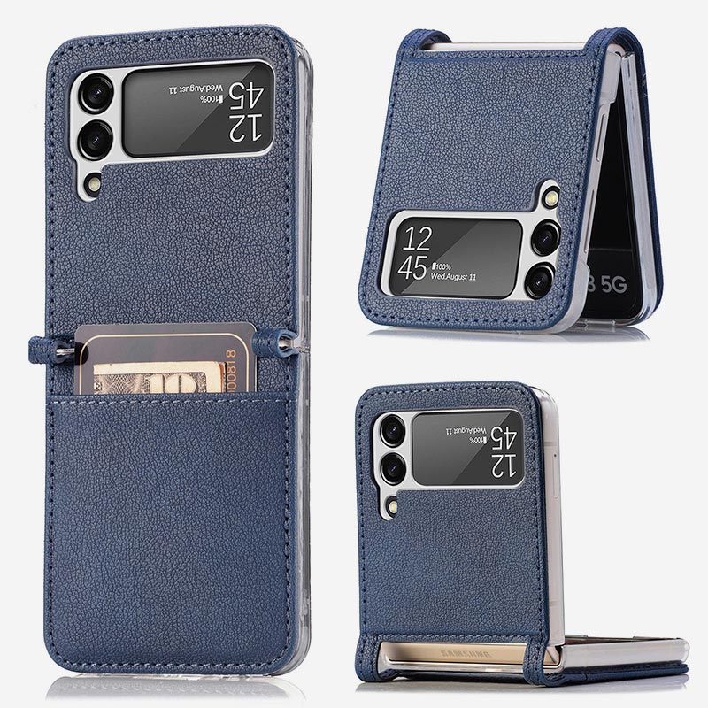Samsung Galaxy Z Flip&amp; Z Flip 5 6 Handyhülle Leder Handytasche mit Kartenhalter