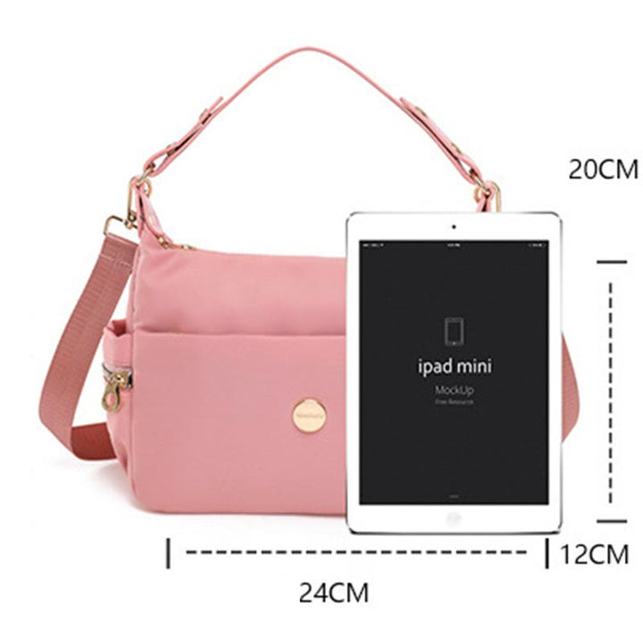 Umhängetasche für Damen, Rosa, leicht, mehrere Taschen, lässige Einkaufshandtasche