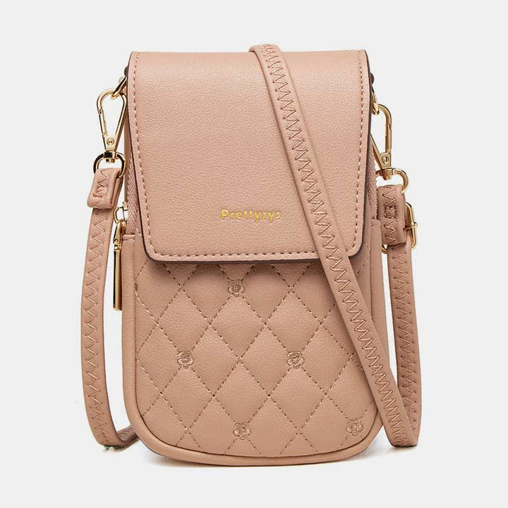 Kleine Umhängetasche für Damen, Handy-Geldbörse, Brieftasche aus Leder, Schultertasche