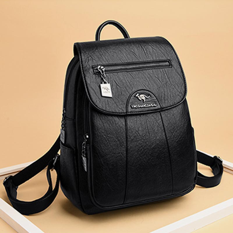 Kleiner Rucksack für Damen, weiches PU-Leder, lässiger Tagesrucksack