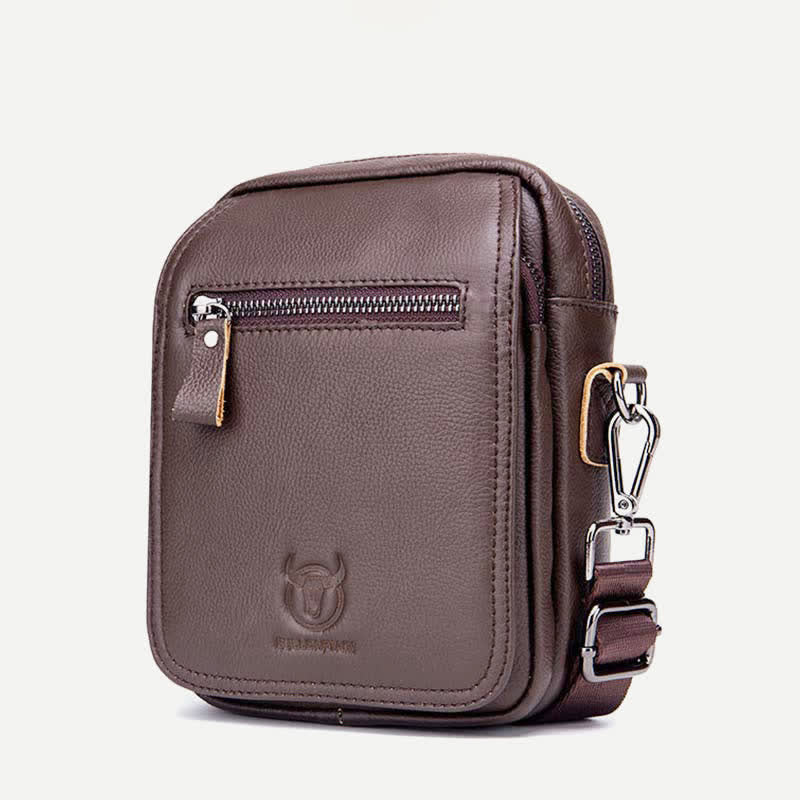 Umhängetasche aus echtem Leder für Herren, Messenger Bag, Schultertasche