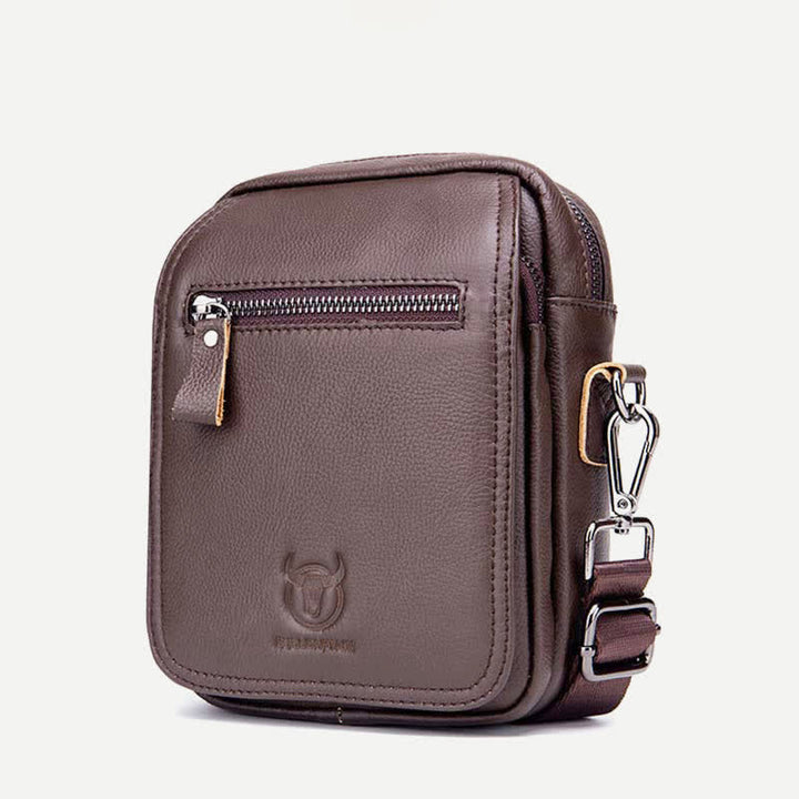 Umhängetasche aus echtem Leder für Herren, Messenger Bag, Schultertasche