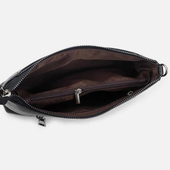Umhängetasche aus echtem Leder mit Quaste