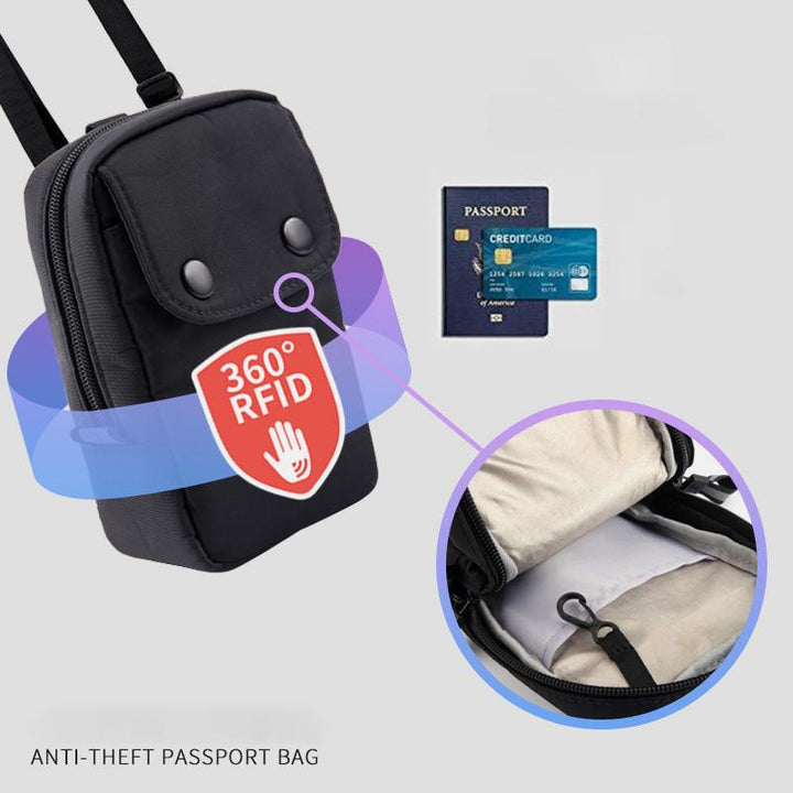 RFID-wasserdichte, stahlsichere Umhängetasche für Mobiltelefone