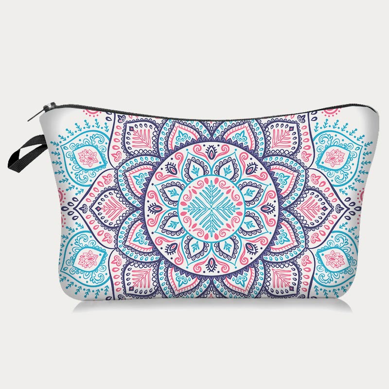 Aufbewahrungstasche für Damen, bedruckt mit Blumenmuster, Make-up-Tasche aus Polyester