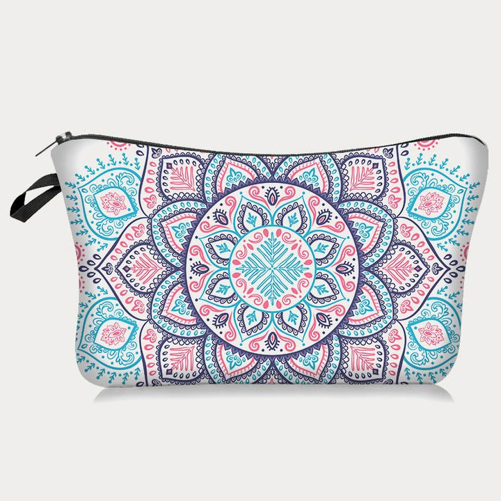 Aufbewahrungstasche für Damen, bedruckt mit Blumenmuster, Make-up-Tasche aus Polyester