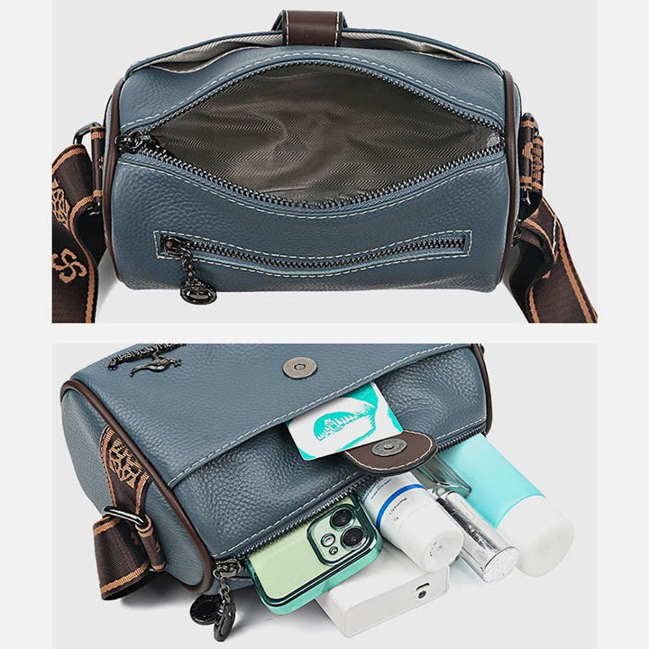 Retro Lady Unterarm Tasche Breiter Riemen Einfache Frauen Umhängetasche