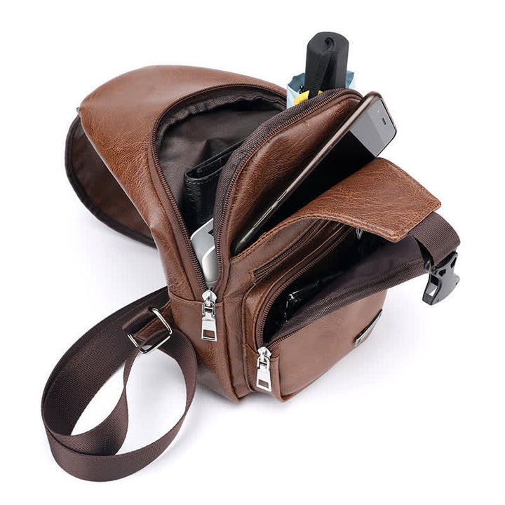 Wasserdichte Schultertasche mit USB-Ladefunktion 